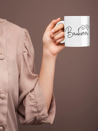 Персоналізована керамічна кружка для будівництва будинку з роком Будівельник 3 Кружка - справжня прикраса на будівельному майданчику Подарунок для чоловіків на завершення Біла ручка та внутрішня частина