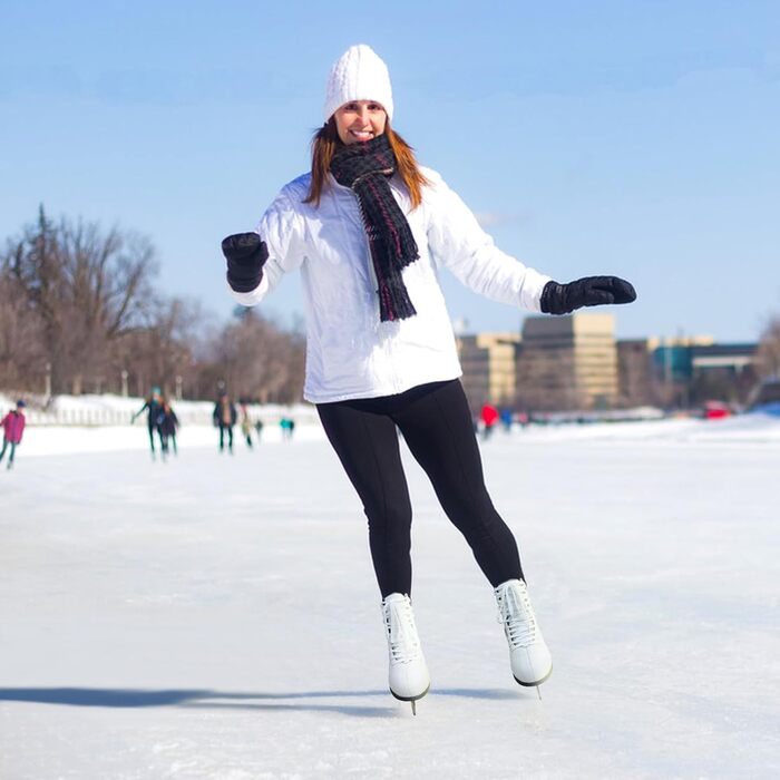 Фігурне катання Nattork Excellence леза з нержавіючої сталі для покращеної підтримки, міцності, продуктивності та максимального комфорту для дітей та дорослих. Білий розмір EU 40/ US жіночий розмір 8, US чоловічий розмір 7.