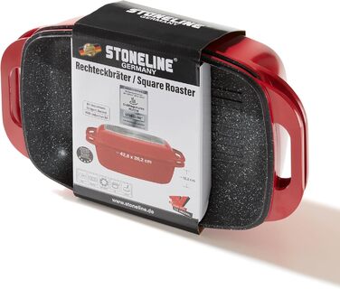 Лита алюмінієва жаровня з кришкою 43x26 см, 7,8 л Індукційна духовка безпечна для всіх типів плит, кришку можна використовувати як