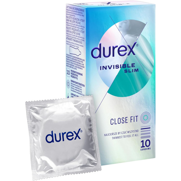 Презервативи Durex Invisible ультратонкі Close Fit, 10 шт