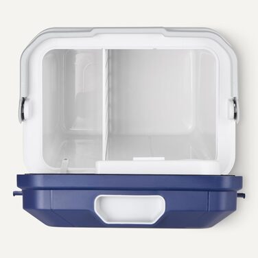 Електричний кулер Storeo Basics з функцією охолодження та нагрівання, 12 В постійного струму/230 В змінного струму для використання в автомобілі та вдома, 24 літри, синій