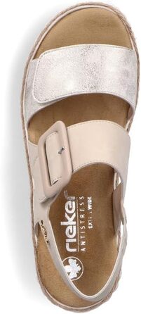 Жіночі сандалі Rieker на танкетці 62950, жіночі сандалі 39 розміру EU, бежевого кольору, 60