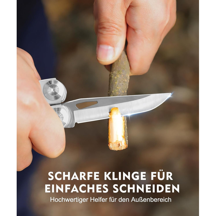 Мультитул Rolgno, подарунки для чоловіків, складний мультитул з нержавіючої сталі 14 в 1 з плоскогубцями, ножем, пилкою, викруткою