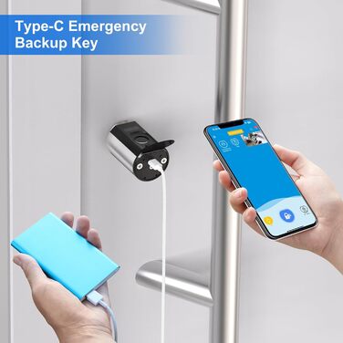 Електронний дверний замок із відбитком пальця WELOCK Touch61, циліндр замка передніх дверей, біометричний відбиток пальця та карта RFID, робочий додаток Bluetooth IP65 для дверей 30-70 мм