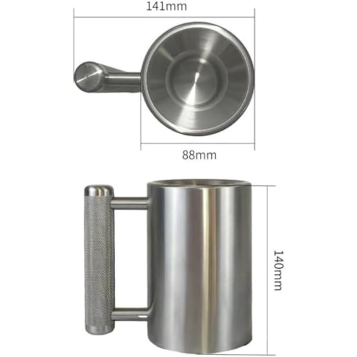 Звичайна спортивна кружка, 6 кг, 140 мл, з надважкими гантелями, нековзне покриття, зварена технологія, подарунок для любителів фітнесу