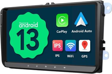 Автомобільне радіо Eonon 9 дюймів Android 13 для VW T5 Polo Golf Touran, сумісне з SEAT Skoda 232 ГБ CarPlay Android Auto GPS Bluetooth USB EQ WiFi Дзеркальне відображення екрана SWC VWA13