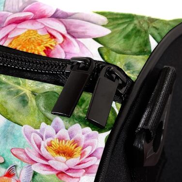 Спортивна сумка, маленька дорожня сумка, сумка для йоги, акварельний лотос та короп Кой, фітнес-сумка для активного відпочинку, сумка-шопер