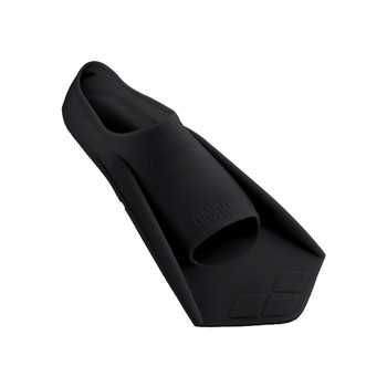 Ласти для плавання Arena Powerfin, тренувальні ласти для дорослих, 100 силікон, зручні та короткі ласти 35-36 EU чорні, срібні