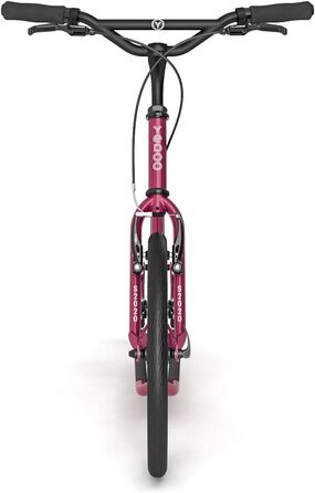 Самокат Yedoo S2020 - до 150 кг, самокат з пневматичними шинами 20/20 - самокат для дорослих, самокат для собак Burgundy