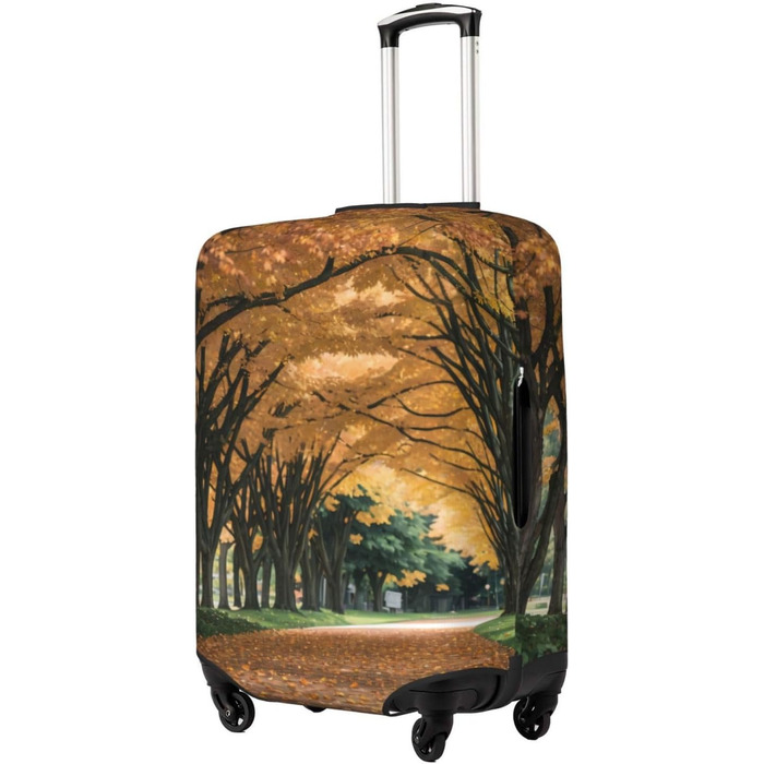 Чохол для валізи Дорога до осені, міцний захист для багажу розміром 45.7 - 81.3 см, компактний, чорний