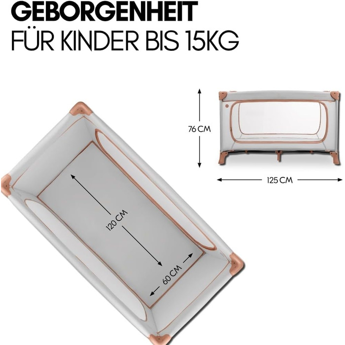 Комплект дитячого дорожнього ліжечка Hauck Dream n Play Plus з матрацом і москітною сіткою - складне дитяче дорожнє ліжечко з сумк