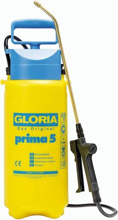 Обприскувач GLORIA prima 5 Помповий розпилювач на 5 літрів для саду та городу Пляшка-обприскувач для захисту рослин та боротьби з бур'янами