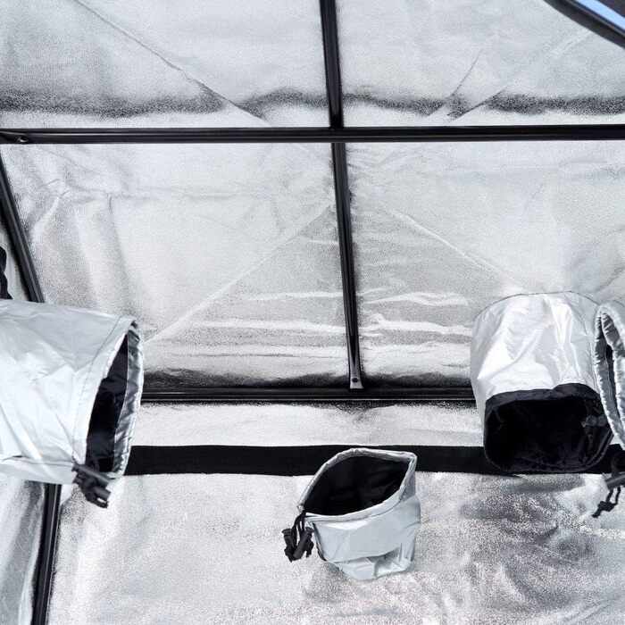 У 8 розмірах - Grow Indoor Box, Grow Tent, Greenhouse, Шафа для вирощування рослин - 80 x 80 x 180 см 80x80x180 см / Чорний