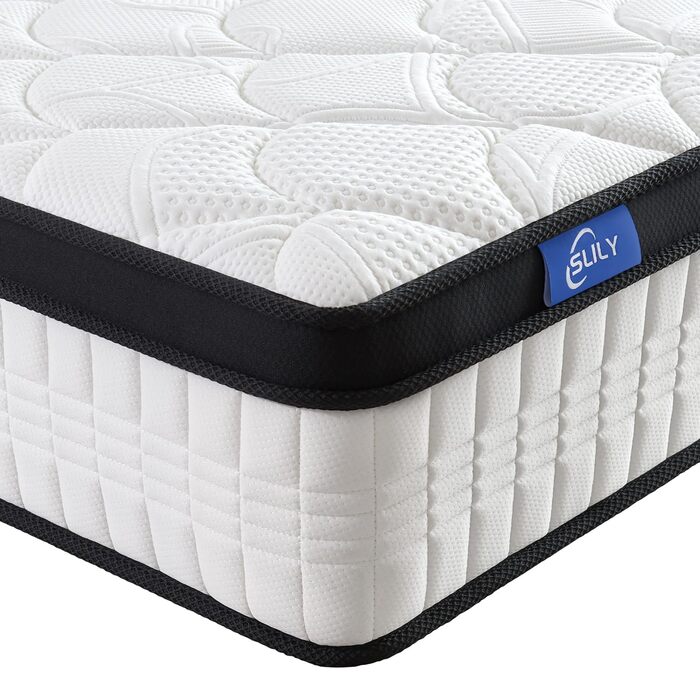 Матрац 140x200 см, висота 24 см, середньої жорсткості (H3/H4), ортопедичний 7-зонний пружинний матрац 140x200 з комфортною піною, сертифікований Oeko-Tex, 480 пружин кишенькового типу на 2 м, 140x200x24 см