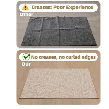 Килимки для кухні COLOR&GEOMETRY, нековзні, що праються, 43x120 см, тонка тканина 4 мм, кухонний килимок на гумовій основі, абсорбуючі, легко очищаються, килимки для підлоги перед раковиною, для коридору, бежевий, 43 x 120 см (прямокутний)