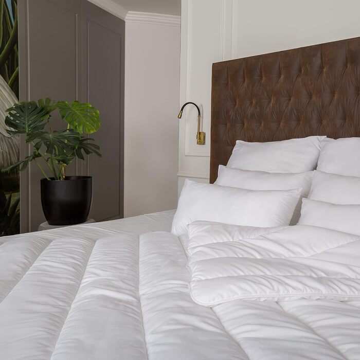 Подушки FAM Home 50x60, 2 шт., м&39яка мікрофібра - гіпоалергенна подушка 50x60 з оптимальною підтримкою шиї та голови - дихаюча, вологорегулююча, антибактеріальна внутрішня подушка, 2 шт., 50x60 см