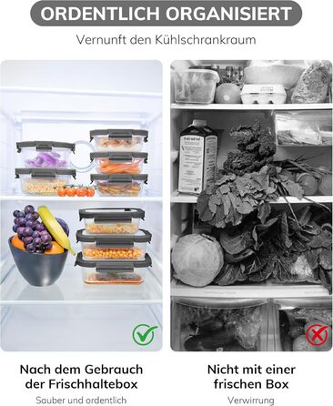 Скляні контейнери для зберігання продуктів, набір з 2 шт. , 630 мл скляні контейнери для зберігання зі скляними кришками, герметичні та герметичні, контейнери для зберігання продуктів, скляні контейнери для приготування їжі, безпечні для мікрохвильової пе
