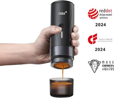 CERA Portable Espresso Machine PRO, Self-Heating Pro-Level Special Coffee Machine, Compatible Ultra-Fine Grinding, Professional Electric Small Travel Coffee Machine, CERA Portable Espresso Machine PRO, Self-Heating Pro-Level Special Coffee Machine, Compat