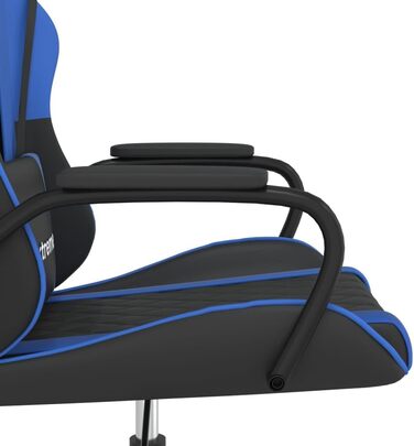 Геймерське крісло, офісне крісло, чорно-синє, штучна шкіра