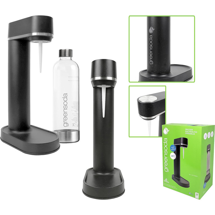 Чорна) - екологічно чиста газована вода без пластику пляшка води 1 літр