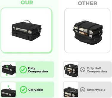 Підвісний органайзер для валізи з 3 відділеннями, складаний органайзер для гардеробу, портативна дорожня полиця, чорний підвісний органайзер-шафа, портативний підвісний дорожній органайзер середнього чорного кольору