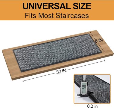 Сходинки, 4 шт. и, для дерев&39яних сходинок з нековзною гумовою основою, 100 поліестер, м&39які, стійкі до сходів, для дітей, людей похилого віку та домашніх тварин, 76,2 x 20,3 см, темно-сірі