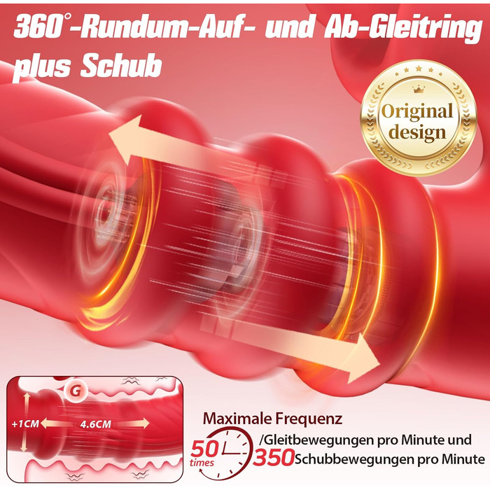 Вібратор Cacuola для жінок, червоний, з додатком