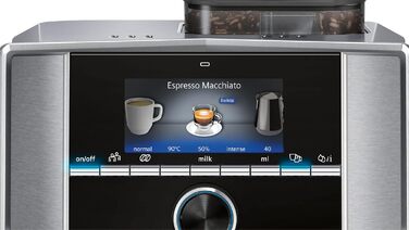 Повністю автоматична кавоварка з сенсорним екраном - для двох чашок одночасно - режим бариста - , 2,3 літра, колір нержавіюча сталь (мова дисплея не встановлена на німецьку) Підключається одиночно, 9 Plus Connect s500 TI9553X1RW