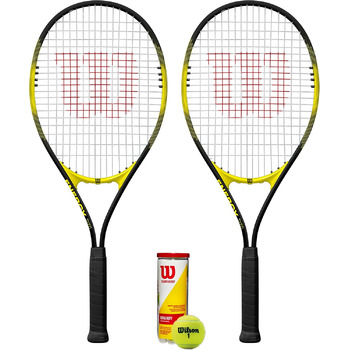 Набір тенісних ракеток Wilson Energy XL з 2 ракетками та чемпіонськими м'ячами