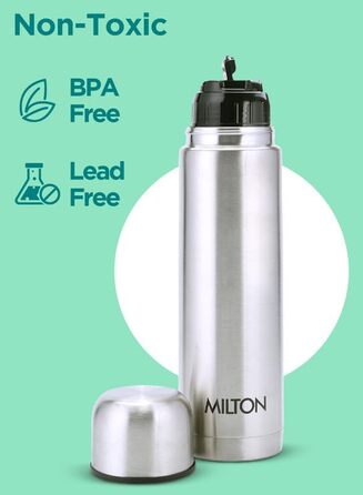 Термопляшка MILTON Thermosteel Flip Lid 1000, 1 л, сріблястий