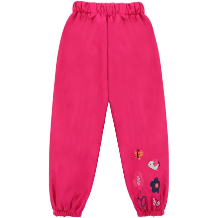 Дитячий плащ для дівчинки, водонепроникний костюм з капюшоном, куртка та штани, комплект одягу з 2 предметів, пурпуровий, 4-5 років