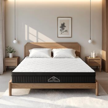 Матрац 140x200 см, висота 25 см, середньої жорсткості (H3), 7-зонний гібридний матрац, ортопедичний пружинний матрац з комфортною піною, дихаючий, що знімає тиск 140x200x25