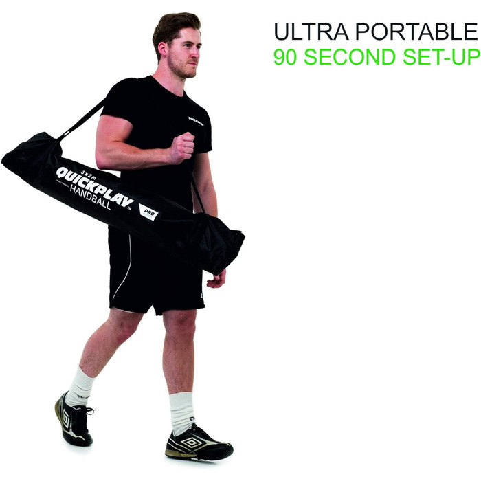 Портативні гандбольні ворота QUICKPLAY - Ультрапортативні гандбольні ворота для використання в приміщенні та на вулиці. Мають обважнену основу Схвалено Європейською федерацією гандболу. 2,4 x 1,7 м