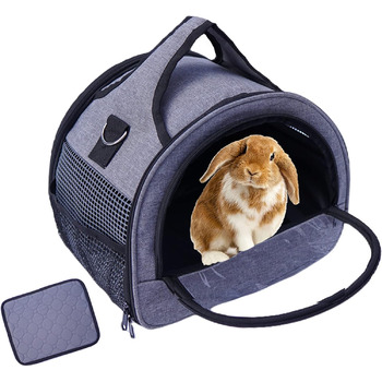 Переноска Meow&Woof для котів, кроликів, переноска для дрібних тварин, морських свинок, складні сумки для переноски домашніх тварин, переноска для кошенят, цуценят (xs, сіра)