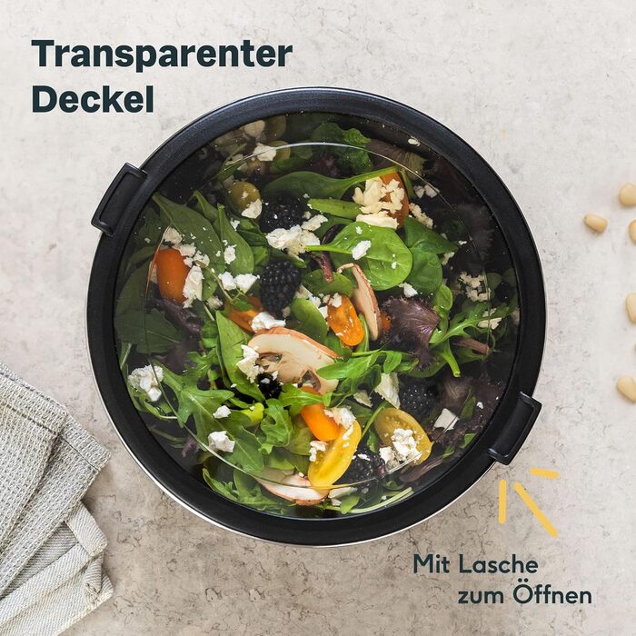 Набір мисок з нержавіючої сталі SILBERTHAL з кришкою - 3 шт. и - Миски для сервірування, варіння, випічки, зберігання