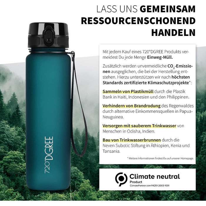 Питна пляшка 1л Sport 'uberBottle softTouch ситечко - Без BPA - Пляшка для води для університету, роботи, фітнесу, велосипеда, вул