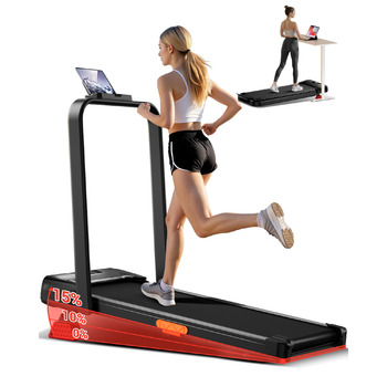 Складана бігова доріжка для домашнього використання, бігова доріжка з нахилом 15, бігова доріжка з нахилом, максимальне навантаження 136 кг, нахил 15
