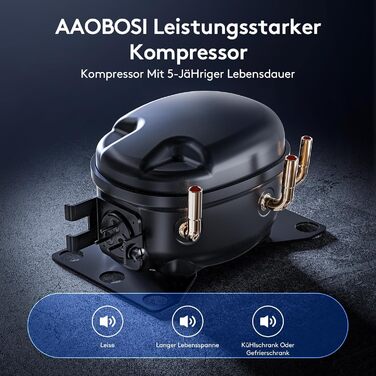 Компресор Cool Box 48L, 12/24V і 100-240V Cool Box електричний -20C до 20C, Cool Box автомобільний з підключенням USB, надійний ко