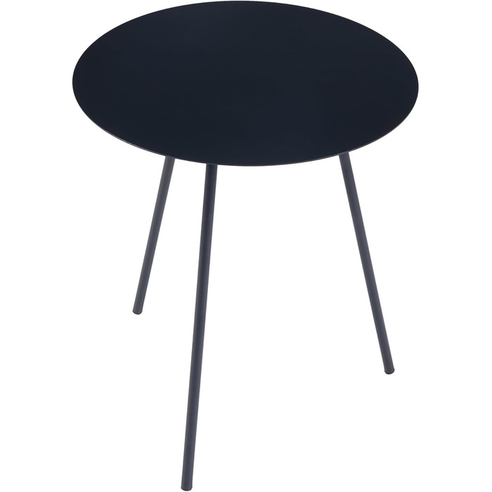 Журнальний столик Sula, круглий декоративний столик, журнальний столик, тумбочка, металевий столик для вітальні з 3 ніжками, 45xØ40см, чорний