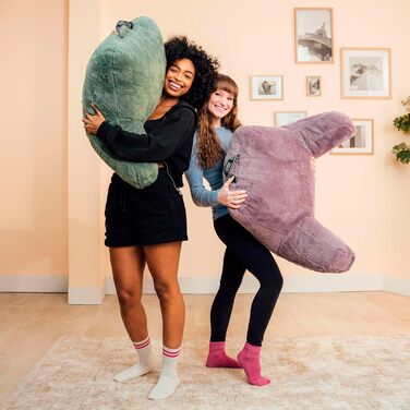 Хутряна подушка для читання Nestl, стильна спинка для сидіння в ліжку, штучне хутро, подушка для крісла-ліжка з підлокітниками, подушка для читання для сидіння в ліжку, для дорослих та дітей, подушка для підтримки спини для відпочинку в ліжку, зелений ста