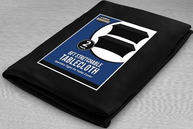 Кухонна спандекс-скатертина Utopia 2 Pack 6FT, чорна щільно прилягає, миється і не утворює зморшок на відкритому повітрі для заход