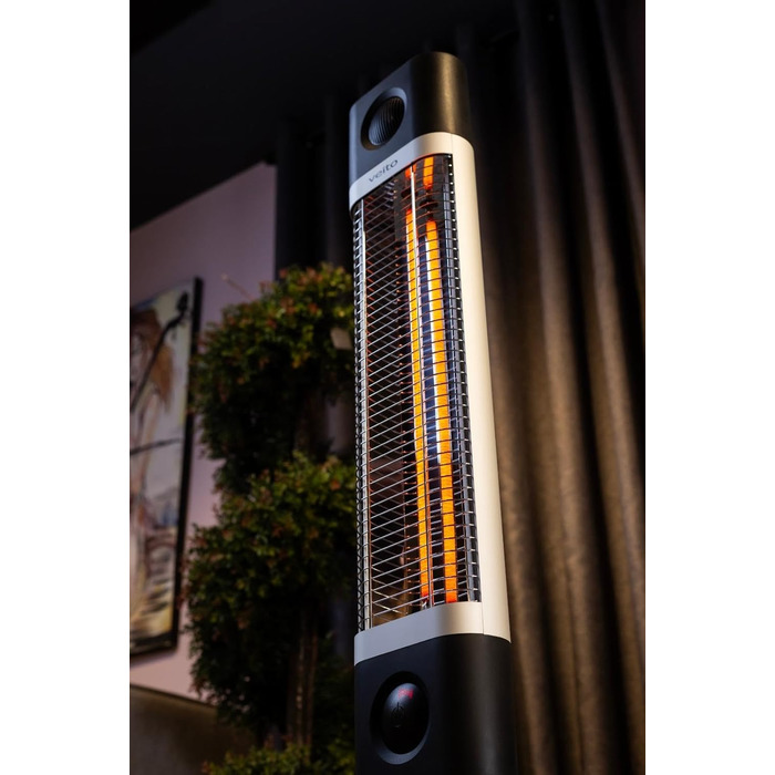 Інфрачервоний обігрівач - Енергозберігаючий радіаційний обігрівач - Сертифіковано TV/GS - Миттєве тепло будь-де - Окремостоячий пристрій - Електричний - Обігрівач для патіо з пультом дистанційного керування - Електричний обігрівач - 1700 Вт - 2 роки гаран