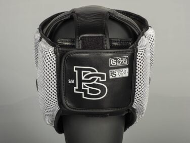 Шолом Paffen Sport Star MESH для спарингу надзвичайно легкий та міцний підходить для боксу, муай-тай, кікбоксингу тощо. Чорний/білий S/M