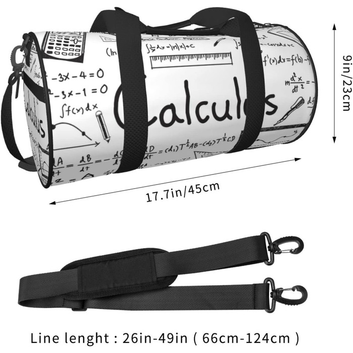 Універсальна дорожня сумка, спортивна сумка для чоловіків та жінок, сумка для математики, геометрії та тренувань, великий мішок для речей