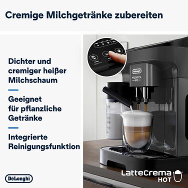 Повністю автоматична кавоварка з молочною системою, 4 кнопки прямого вибору капучино, еспресо та інших напоїв, інтуїтивно зрозуміла панель управління, функція 2 чашки, чорний, 292.52.GB