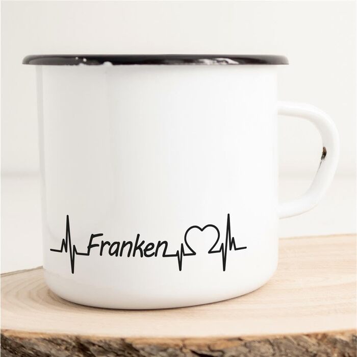 Емальована чашка Huuraa Franken Gift Coffee Mug Vintage 300ml Franken Gift Idea