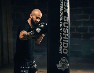 Боксерський мішок DBX BUSHIDO SPORT з наповнювачем 60 кг - без наповнювача - тренування з боксу, кікбоксингу, ММА, муай-тай та інших бойових мистецтв, чорний з наповнювачем