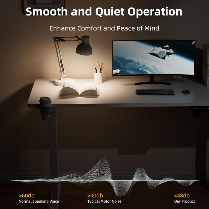 Стіл з регульованою висотою 140x70 см, швидка зарядка USB-A/Type C, електричний стіл з пам&39яттю нахилу та функцією відскоку (70119 см) 140x70 см білий