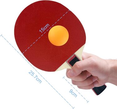 Набір для настільного тенісу Diompirux Premium 2 ракетки + 3 м’ячі + чохол 7-шарова тополя + високоякісна гума для початківців, профі, сім’ї посилена ручка