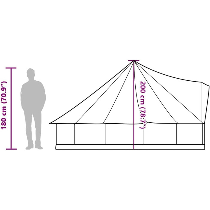 Сімейний намет vidaXL, кемпінговий намет, синій, 6-місний